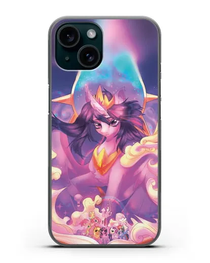 Чехол Май Литл Пони Принцесса Сумеречная Искорка силиконовый для iPhone 15