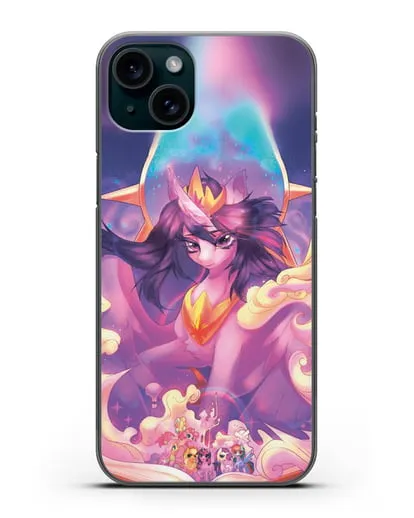Чехол Май Литл Пони Принцесса Сумеречная Искорка силиконовый для iPhone 15 Plus