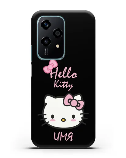 Именной чехол Hello Kitty силиконовый для Honor 200 Lite