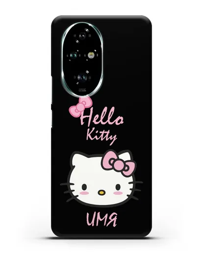 Именной чехол Hello Kitty силиконовый для Honor 200 Pro