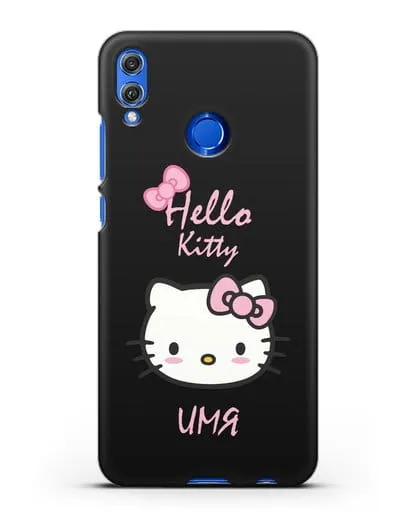 Именной чехол Hello Kitty силиконовый для Honor 8X