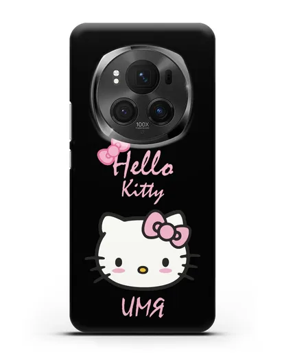 Именной чехол Hello Kitty силиконовый для Honor Magic 6 Pro
