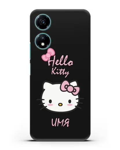 Именной чехол Hello Kitty силиконовый для Honor X5 Plus