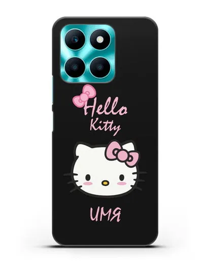 Именной чехол Hello Kitty силиконовый для Honor X6a