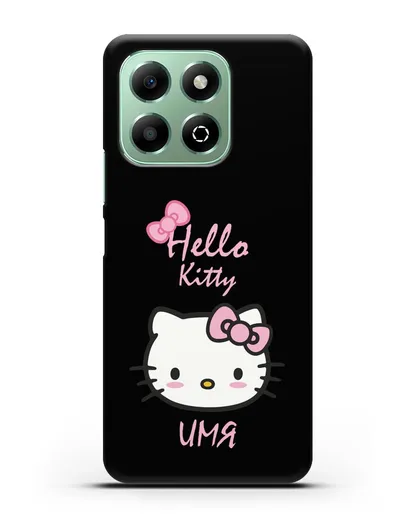 Именной чехол Hello Kitty силиконовый для Honor X6b