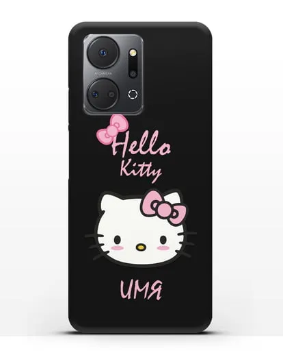 Именной чехол Hello Kitty силиконовый для Honor X7a