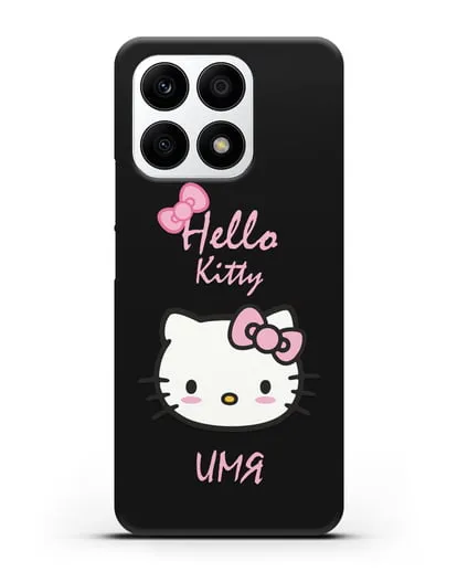 Именной чехол Hello Kitty силиконовый для Honor X8a