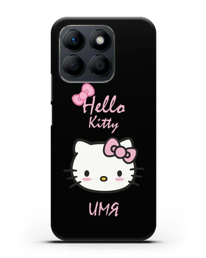 Именной чехол Hello Kitty силиконовый для Honor X8b