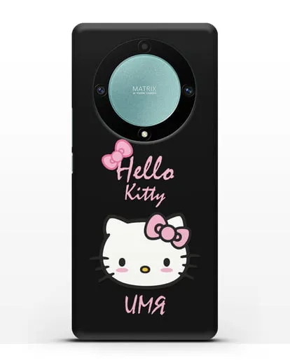 Именной чехол Hello Kitty силиконовый для Honor X9a