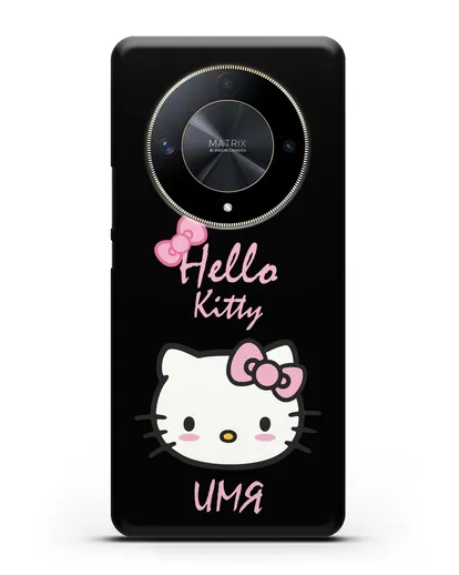 Именной чехол Hello Kitty силиконовый для Honor X9b