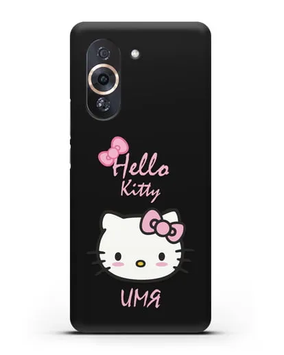 Именной чехол Hello Kitty силиконовый для Huawei Nova 10