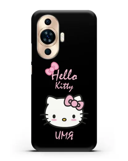 Именной чехол Hello Kitty силиконовый для Huawei Nova 11