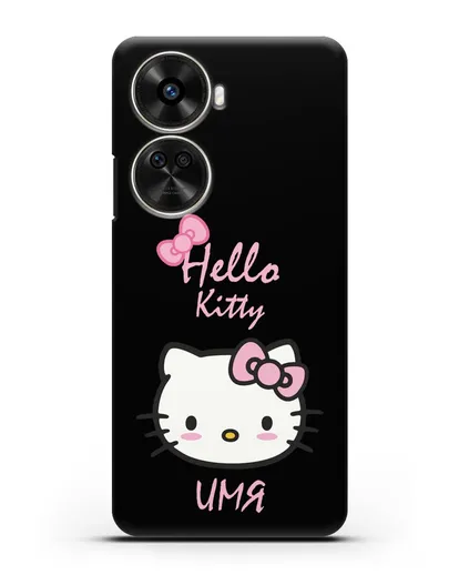 Именной чехол Hello Kitty силиконовый для Huawei Nova 12 SE