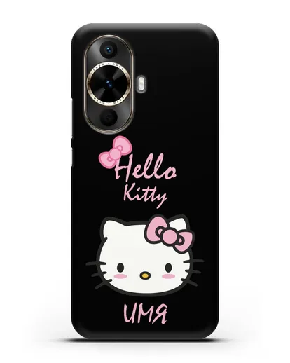 Именной чехол Hello Kitty силиконовый для Huawei Nova 12s