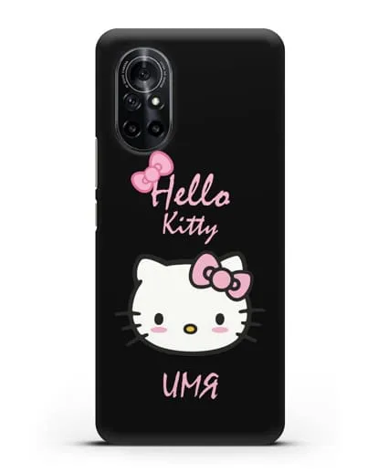 Именной чехол Hello Kitty силиконовый для Huawei Nova 8