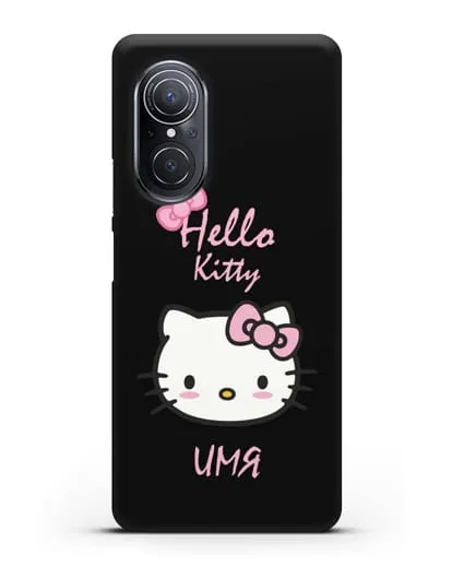 Именной чехол Hello Kitty силиконовый для Huawei Nova 9 SE