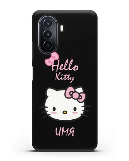Именной чехол Hello Kitty силиконовый для Huawei Nova Y70