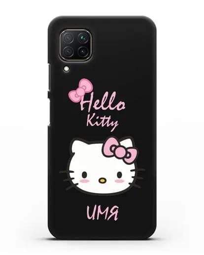 Именной чехол Hello Kitty силиконовый для Huawei P40 lite