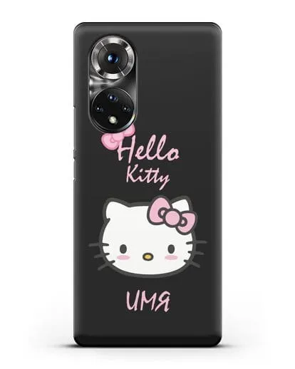 Именной чехол Hello Kitty силиконовый для Huawei P50