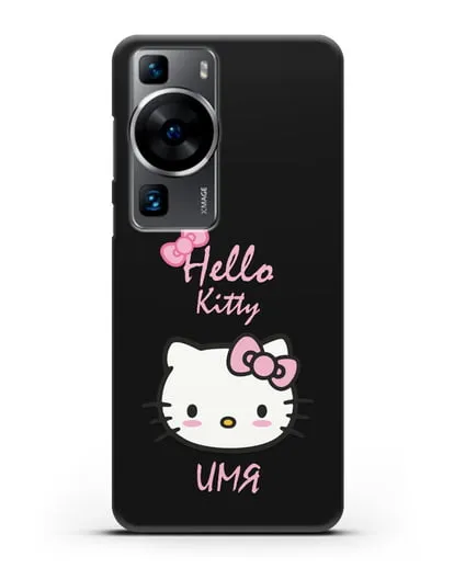 Именной чехол Hello Kitty силиконовый для Huawei P60
