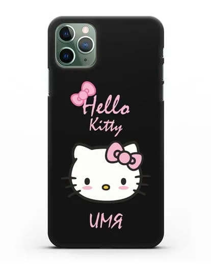 Именной чехол Hello Kitty силиконовый для iPhone 11 Pro Max
