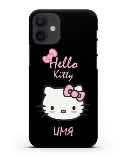 Именной чехол Hello Kitty силиконовый для iPhone 12 mini
