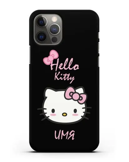 Именной чехол Hello Kitty силиконовый для iPhone 12 Pro