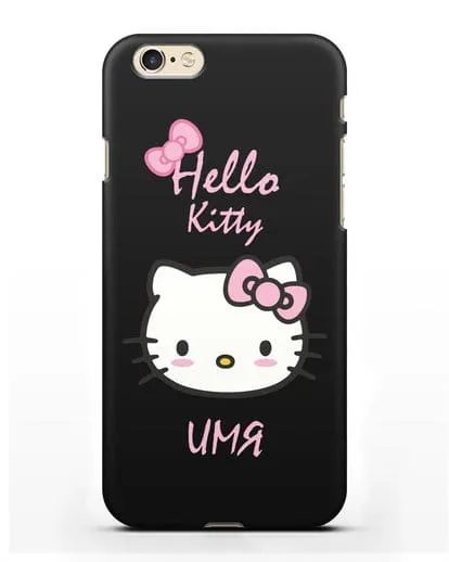 Именной чехол Hello Kitty силиконовый для iPhone 6