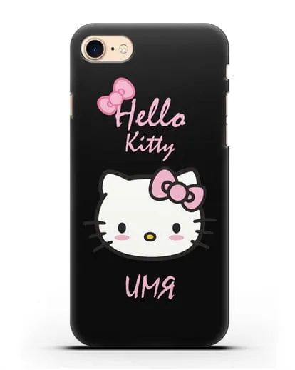 Именной чехол Hello Kitty силиконовый для iPhone 8