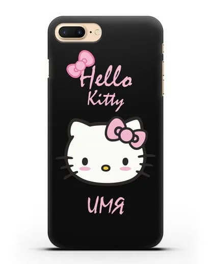 Именной чехол Hello Kitty силиконовый для iPhone 8 Plus