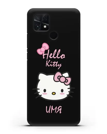 Именной чехол Hello Kitty силиконовый для Xiaomi Poco C40