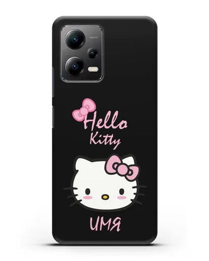Именной чехол Hello Kitty силиконовый для Xiaomi Poco X5