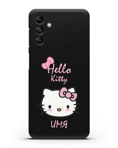 Именной чехол Hello Kitty силиконовый для Samsung Galaxy A04s [SM-A047]