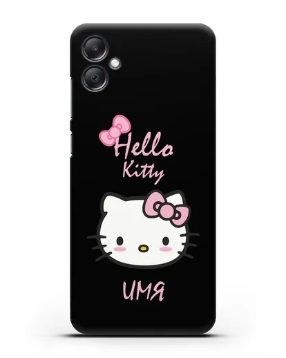 Именной чехол Hello Kitty силиконовый для Samsung Galaxy A05 [SM-A055]