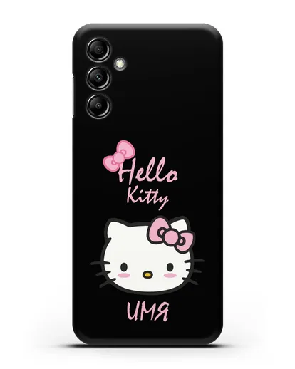 Именной чехол Hello Kitty силиконовый для Samsung Galaxy A14 [SM-A145]