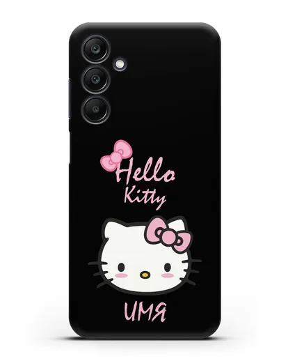 Именной чехол Hello Kitty силиконовый для Samsung Galaxy A15 [SM-A155]