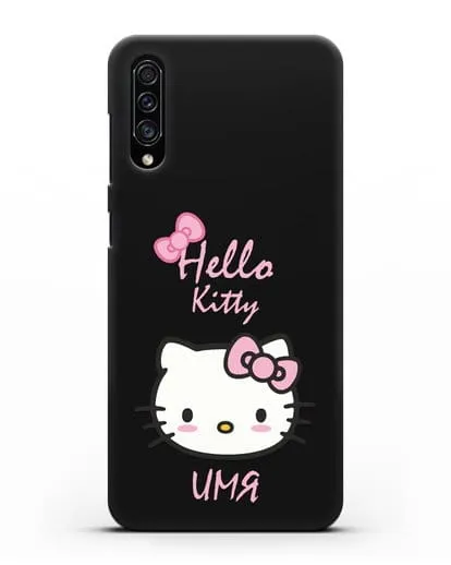 Именной чехол Hello Kitty силиконовый для Samsung Galaxy A30s [SM-A307FN]