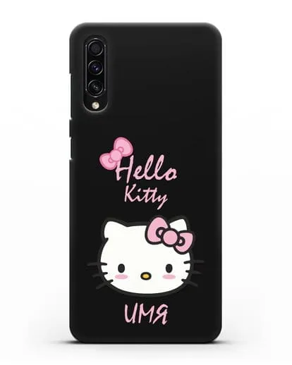 Именной чехол Hello Kitty силиконовый для Samsung Galaxy A50s [SM-F507FN]
