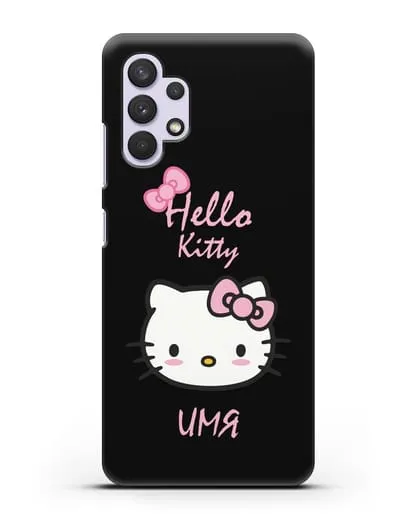 Именной чехол Hello Kitty силиконовый для Samsung Galaxy A33