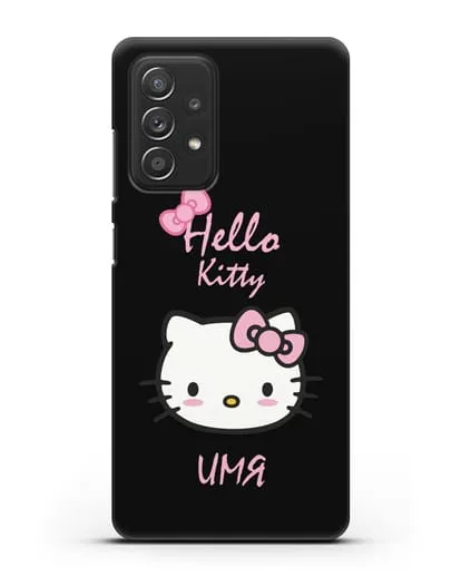 Именной чехол Hello Kitty силиконовый для Samsung Galaxy A53