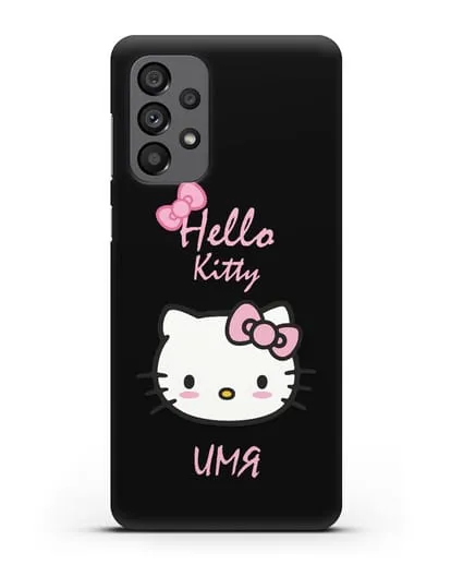Именной чехол Hello Kitty силиконовый для Samsung Galaxy A73 5G [SM-A736B]