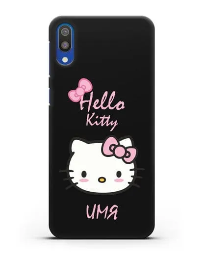 Именной чехол Hello Kitty силиконовый для Samsung Galaxy M10 [SM-M105F]