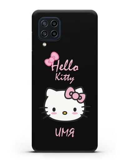 Именной чехол Hello Kitty силиконовый для Samsung Galaxy M22 [M225F]