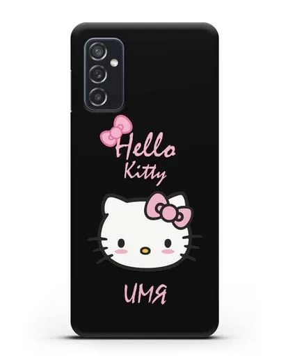 Именной чехол Hello Kitty силиконовый для Samsung Galaxy M52 [M526B]