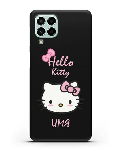 Именной чехол Hello Kitty силиконовый для Samsung Galaxy M53 [SM-M536]