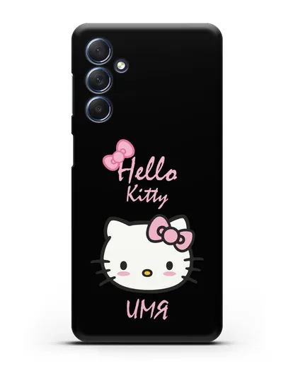 Именной чехол Hello Kitty силиконовый для Samsung Galaxy M54 [SM-M546]