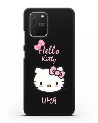 Именной чехол Hello Kitty силиконовый для Samsung Galaxy S10 lite [SM-G770F]