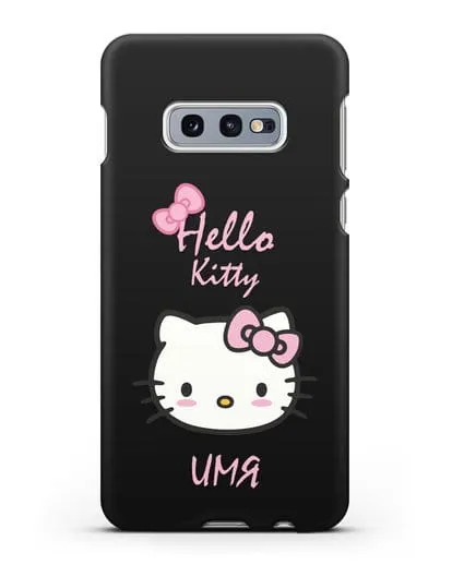 Именной чехол Hello Kitty силиконовый для Samsung Galaxy S10e [SM-G970F]