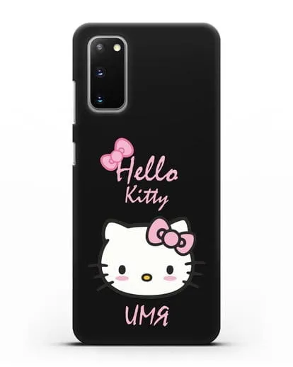 Именной чехол Hello Kitty силиконовый для Samsung Galaxy S20 [SM-G980F]