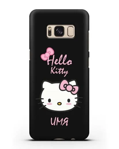 Именной чехол Hello Kitty силиконовый для Samsung Galaxy S8 [SM-950F]